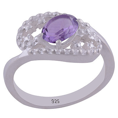 Amethyst 925 Sterling Silver Ring - R1001819-1