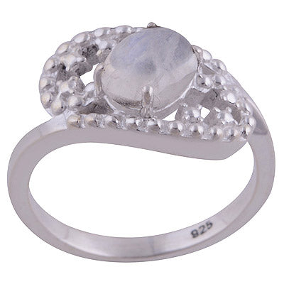 Rainbow Moonstone 925 Sterling Silver Ring - R1001819-22