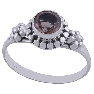 Smoky Topaz 925 Sterling Silver Ring - R1001875-26