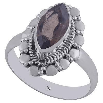 Smoky Topaz 925 Sterling Silver Ring - R1001885-28