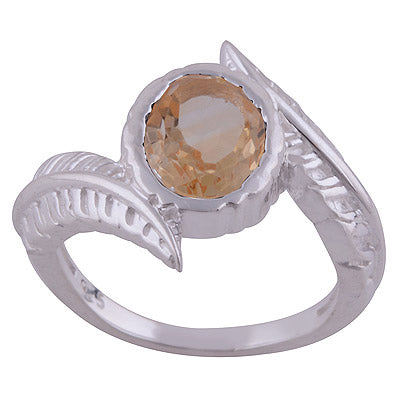 Citrine 925 Sterling Silver Ring - R1001952-6