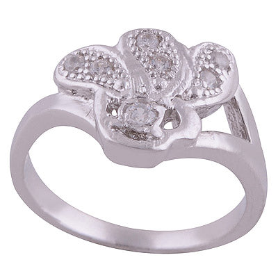 White Cubic Zirconia 925 Sterling Silver Ring - R1001990-88