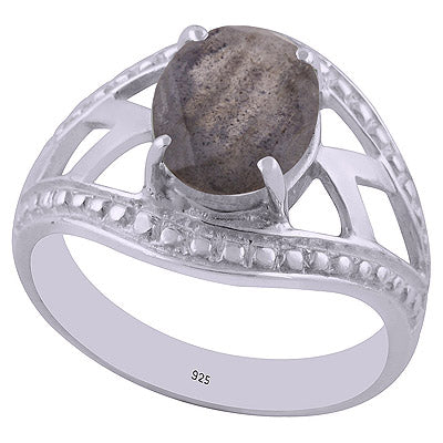 Labradorite 925 Sterling Silver Ring - R1002047-18