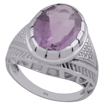 Amethyst 925 Sterling Silver Ring - R1002161-1