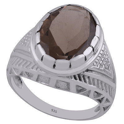 Smoky Topaz 925 Sterling Silver Ring - R1002161-6