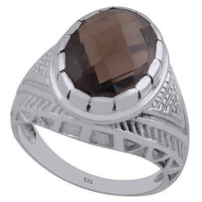 Smoky Topaz 925 Sterling Silver Ring - R1002161-7