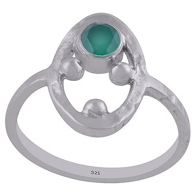 Green Onyx 925 Sterling Silver Ring - R1002163-7