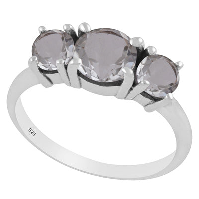 Beautiful Prong Setting Around Multiple Green Amethyst Round Shape 925 Sterling Solid Silver Ring - R1002349-14