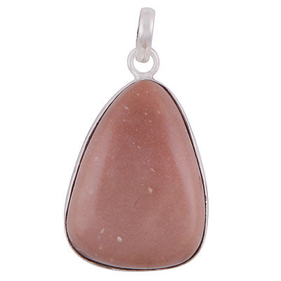 Beautiful Gemstone Pink Opal Fancy Shape 925 Sterling Solid Silver Pendant - R100316-25