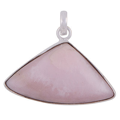 Beautiful Gemstone Pink Opal Fancy Shape 925 Sterling Solid Silver Pendant - R100316-26