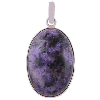 Charoite 925 Sterling Silver Pendant - R100320-6
