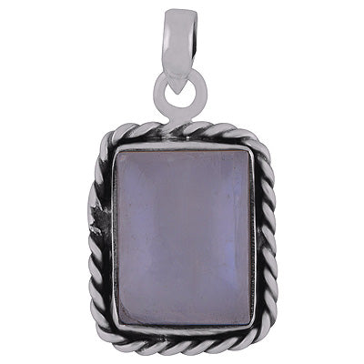 Rainbow Moonstone 925 Sterling Silver Pendant - R100611-166