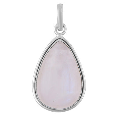 Gorgeous Plain Rainbow Moonstone Pear Shape 925 Sterling Solid Silver Pendant - R100612-153