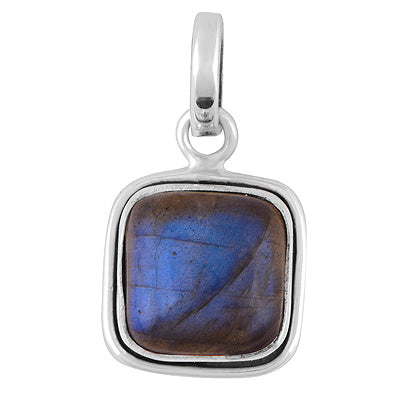 Gorgeous Plain Labradorite Square Shape 925 Sterling Solid Silver Pendants - R100643-155