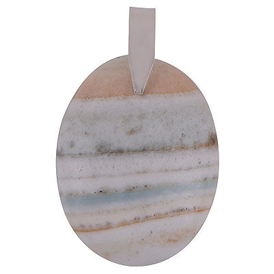 Gorgeous Nature's Gemstone Agate Oval Shape 925 Sterling Solid Silver Pendant - R100651-46