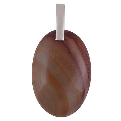 Alluring Gemstone Mookaite Oval Shape 925 Sterling Solid Silver Pendant - R100652-245
