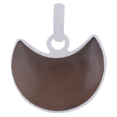 Beautiful Crescent Gemstone Smoky Topaz Moon Shape 925 Sterling Solid Silver Pendant - R100670-7