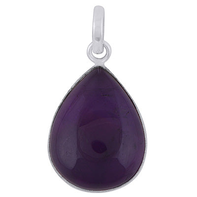 Gorgeous Plain Amethyst Pear Shape 925 Sterling Solid Silver Pendants - R100983-10