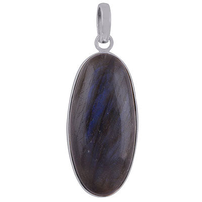 Stunning Gemstone Labradorite Oval Shape 925 Sterling Solid Silver Pendants - R101060-467
