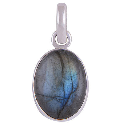 Stunning Gemstone Labradorite Oval Shape 925 Sterling Solid Silver Pendants - R101060-472