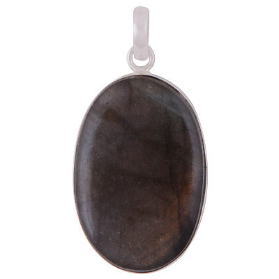 Stunning Gemstone Labradorite Oval Shape 925 Sterling Solid Silver Pendant - R101060-480