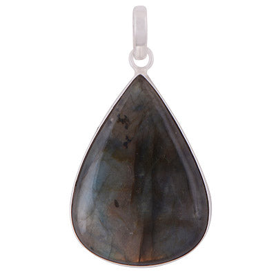 Stunning Gemstone Labradorite Pear Shape 925 Sterling Solid Silver Pendant - R101060-497