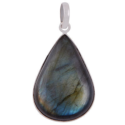 Stunning Gemstone Labradorite Pear Shape 925 Sterling Solid Silver Pendant - R101060-504