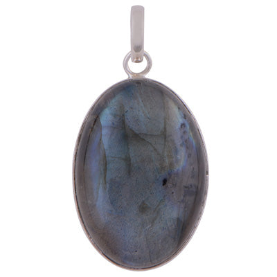 Stunning Labradorite Oval Shape 925 Sterling Solid Silver Pendant - R101060-514
