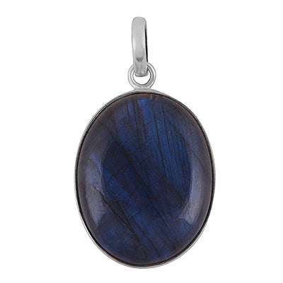 Stunning Labradorite Oval Shape 925 Sterling Solid Silver Pendant - R101060-519