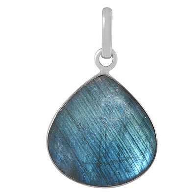 Stunning Gemstone Labradorite Pair Shape 925 Sterling Solid Silver Pendant - R101060-526