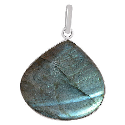 Stunning Gemstone Labradorite Pair Shape 925 Sterling Solid Silver Pendant - R101060-528