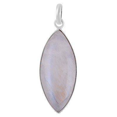 Gorgeous Plain Rainbow Moonstone Marquise Shape 925 Sterling Solid Silver Pendants - R101149-836