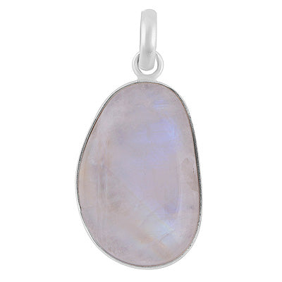 Gorgeous Plain Rainbow Moonstone Fancy Shape 925 Sterling Solid Silver Pendants - R101149-839