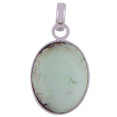 Lemon Chrysoprase 925 Sterling Silver Pendant - R101184-13