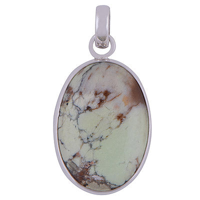 Lemon Chrysoprase 925 Sterling Silver Pendant - R101184-36
