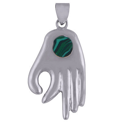 Malachite 925 Sterling Silver Pendant - R101235-80