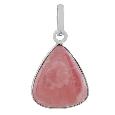 Stunning Plain Rhodochrosite Triangle Shape 925 Sterling Solid Silver Pendant - R101284-112