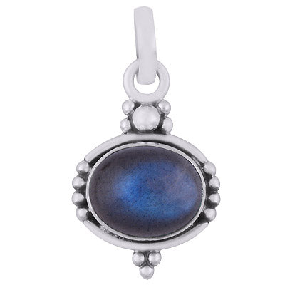Handmade Labradorite Oval Shape 925 Sterling Solid Silver Pendants - R101519-55