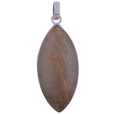 Golden Rutile 925 Sterling Silver Pendant - R101572-105