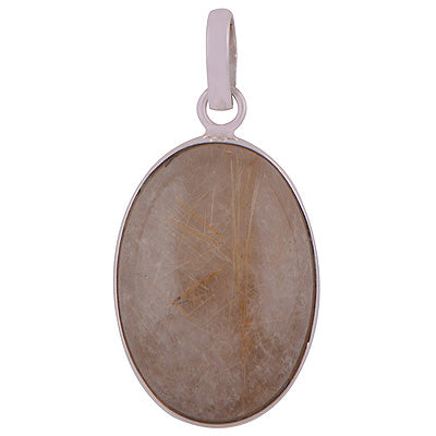 Golden Rutile 925 Sterling Silver Pendant - R101572-123