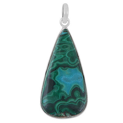 Beautiful Gemstone Azurite Pear Shape 925 Sterling Solid Silver Pendant - R101599-100