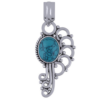Turquoise 925 Sterling Silver Pendant - R101603-7