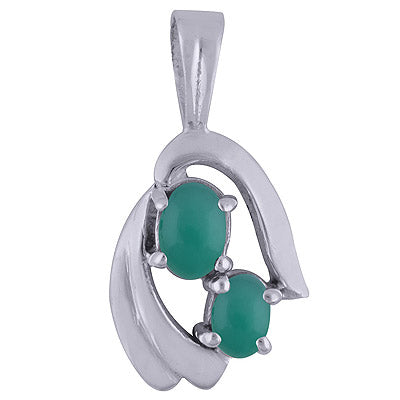 Green Onyx 925 Sterling Silver Pendant - R101619-31