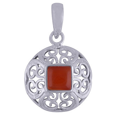Carnelian 925 Sterling Silver Pendant - R101623-26