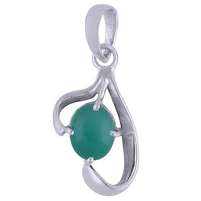Green Onyx 925 Sterling Silver Pendant - R101645-27