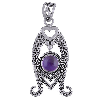 Amethyst 925 Sterling Silver Pendant - R101772-1