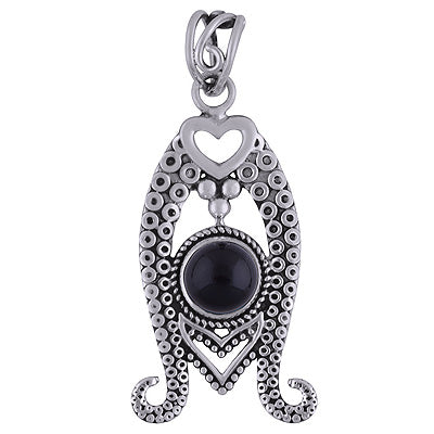 Black Onyx 925 Sterling Silver Pendant - R101772-11