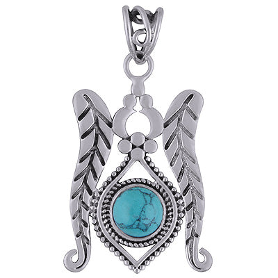 Turquoise 925 Sterling Silver Pendant - R101773-3