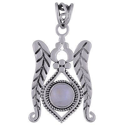 Rainbow Moonstone 925 Sterling Silver Pendant - R101773-4