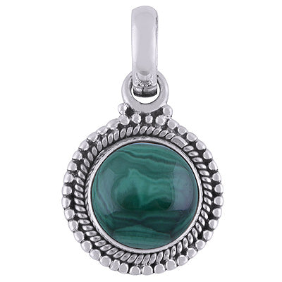 Malachite 925 Sterling Silver Pendant - R101806-9